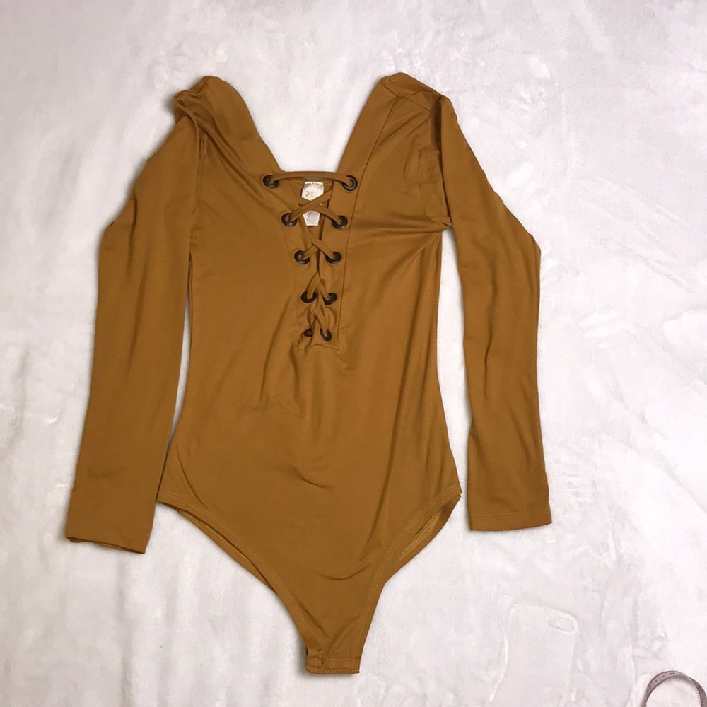 Long-sleeve Mustard Yellow Bodysuit